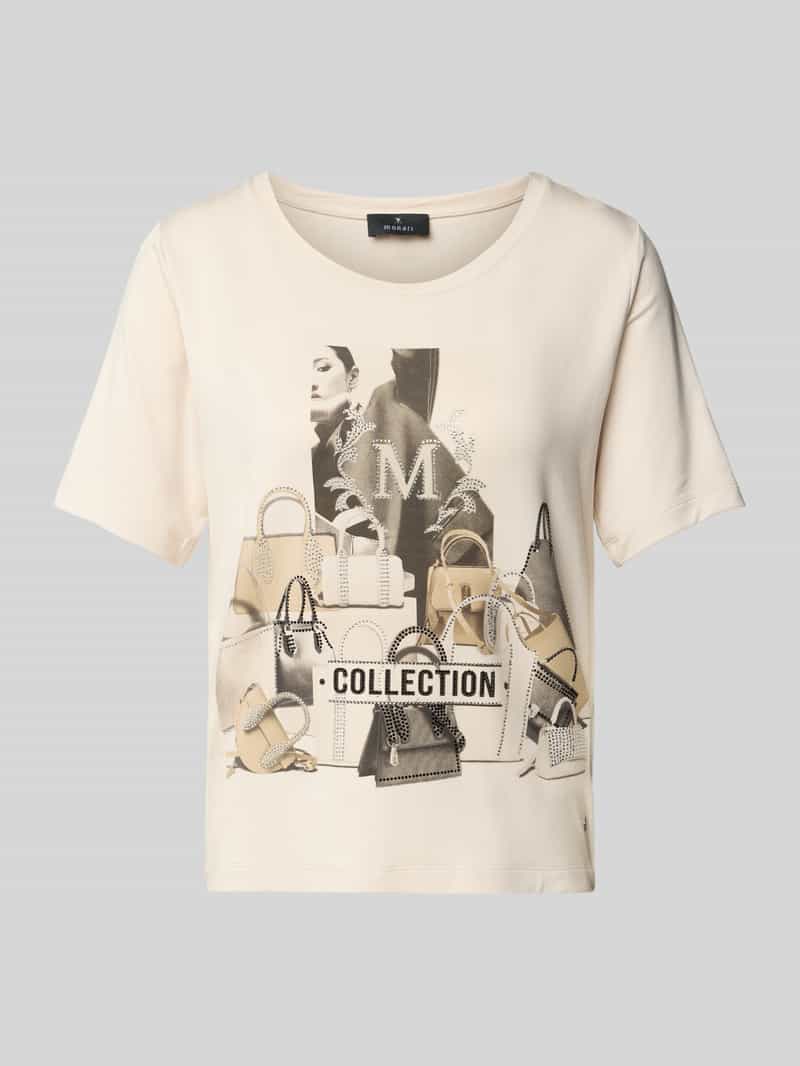 monari T-shirt met strass-steentjes