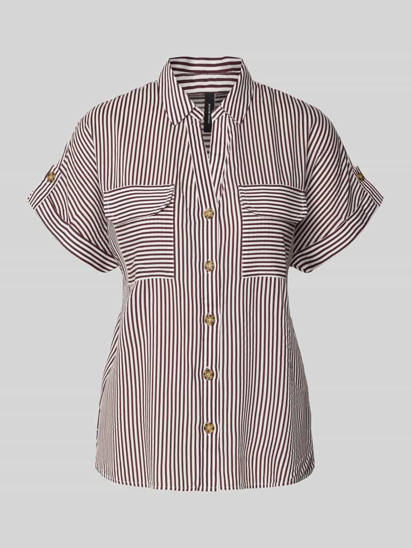Vero Moda Regular fit overhemdblouse van pure viscose model 'BUMPY'