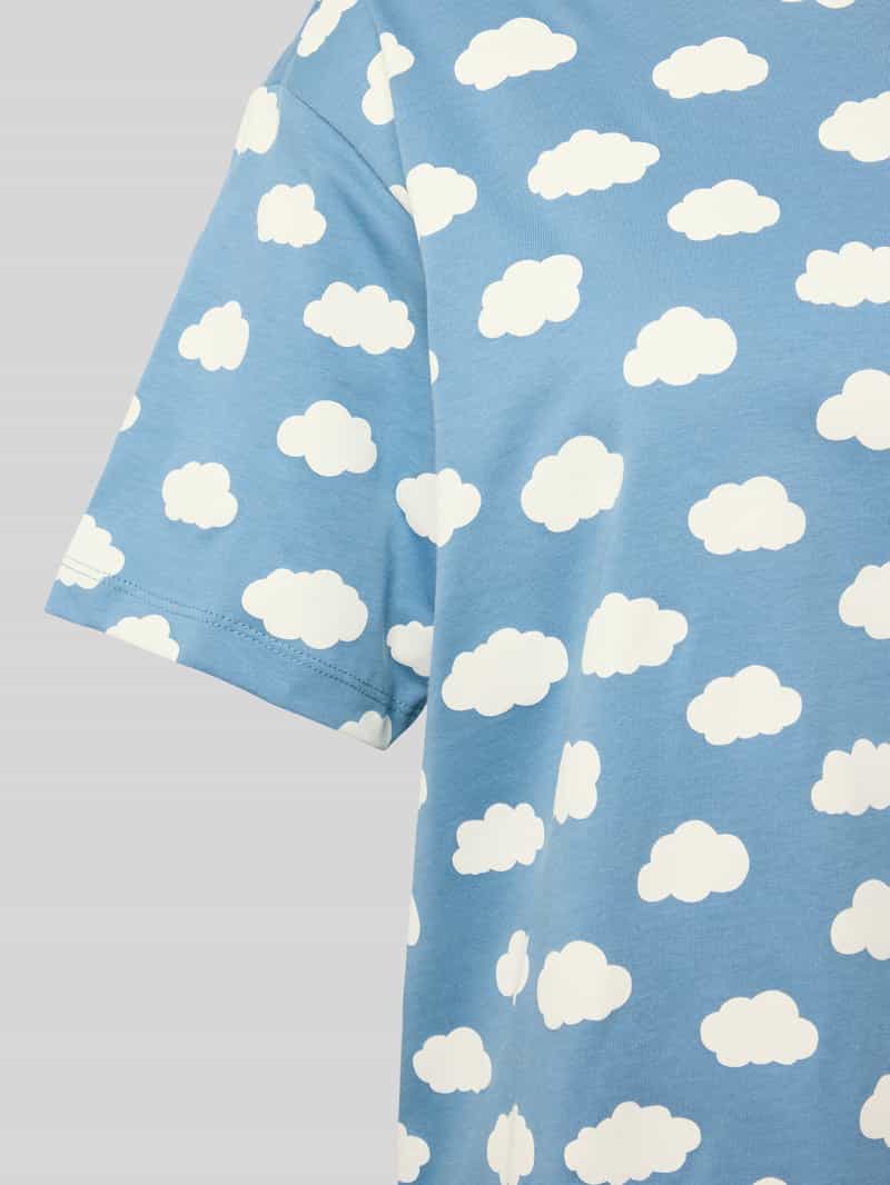 Jake*s Casual Pyjamabovendeel in all-over look met ronde hals