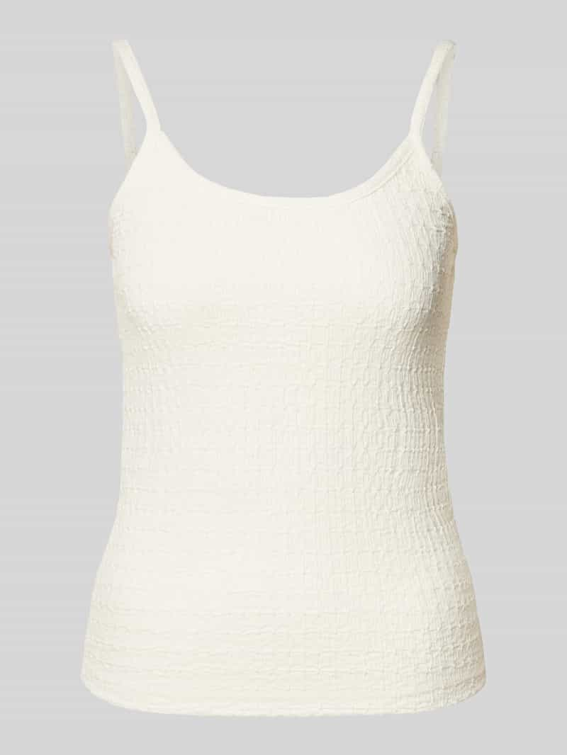 Vero Moda Top met bandjes en structuurmotief, model 'SNOW WHITE'