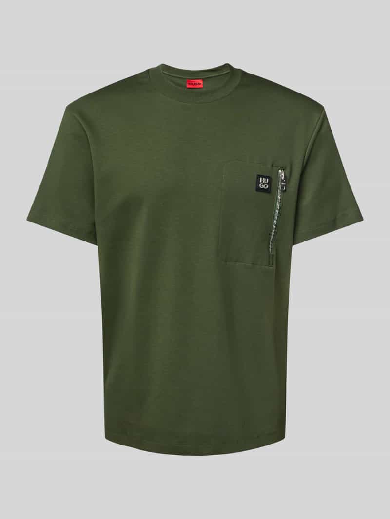 HUGO T-shirt met ritszak model 'Dargentee'