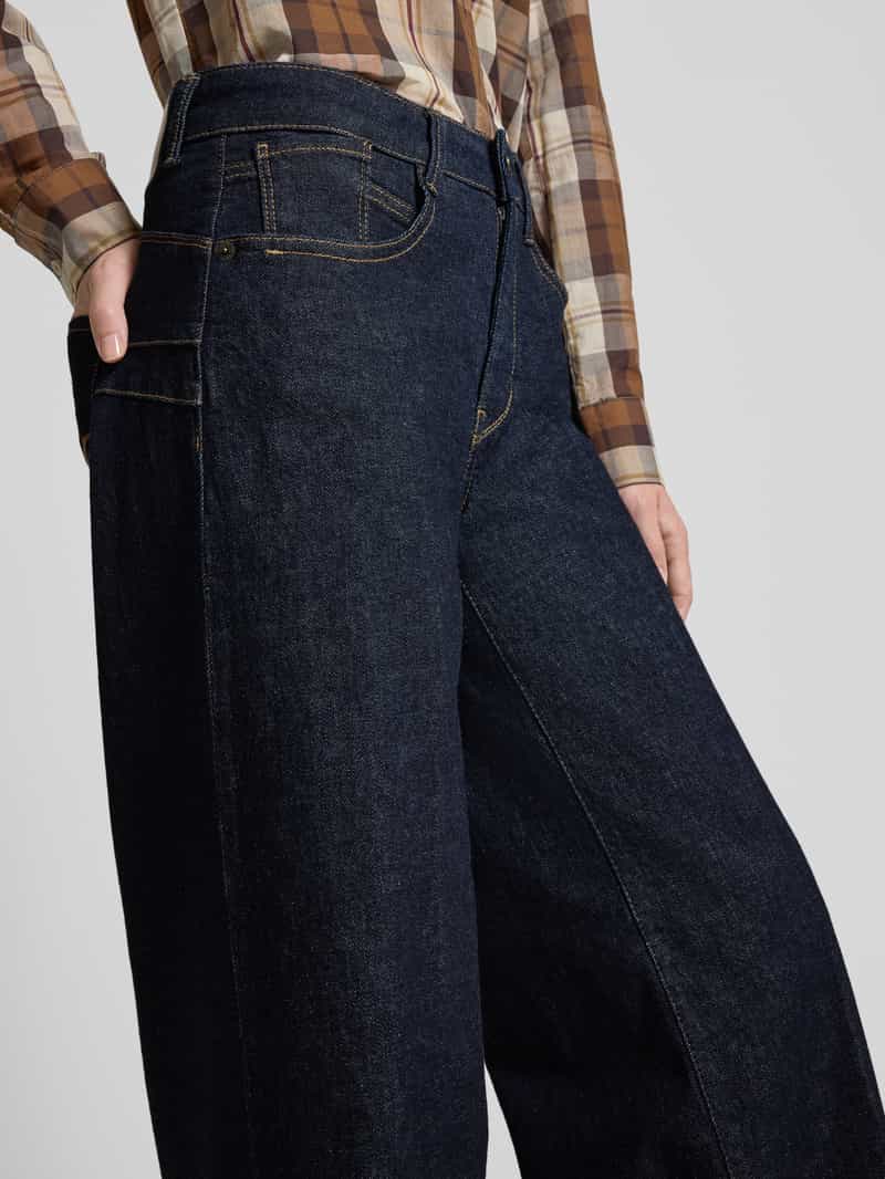 MAC Wide fit jeans met viscose model 'Palazzo'