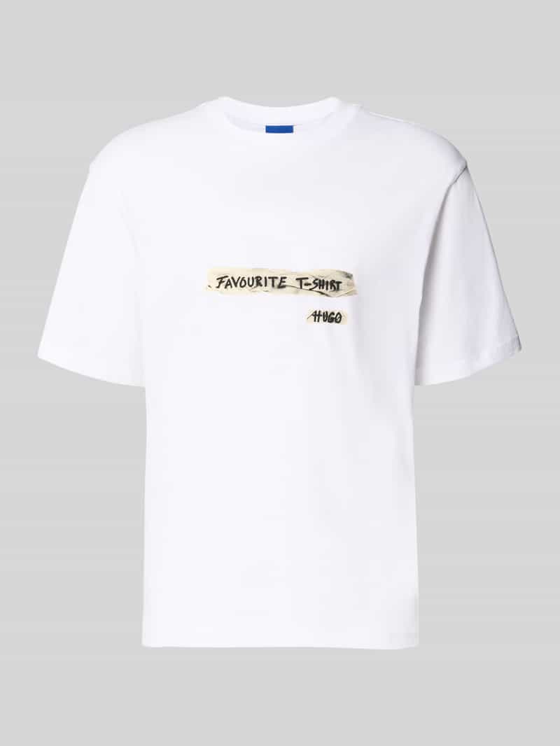 Regular fit t-shirt van puur katoen model 'Naxter'