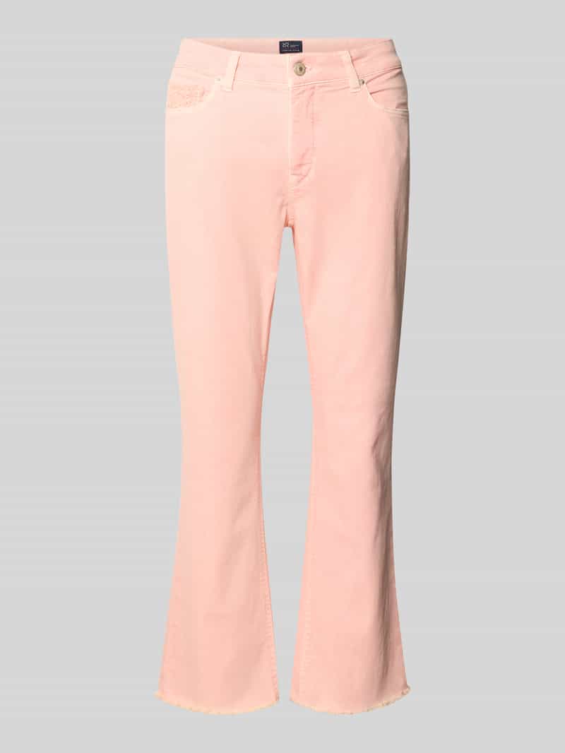 RAFFAELLO ROSSI Regular fit jeans met franjes