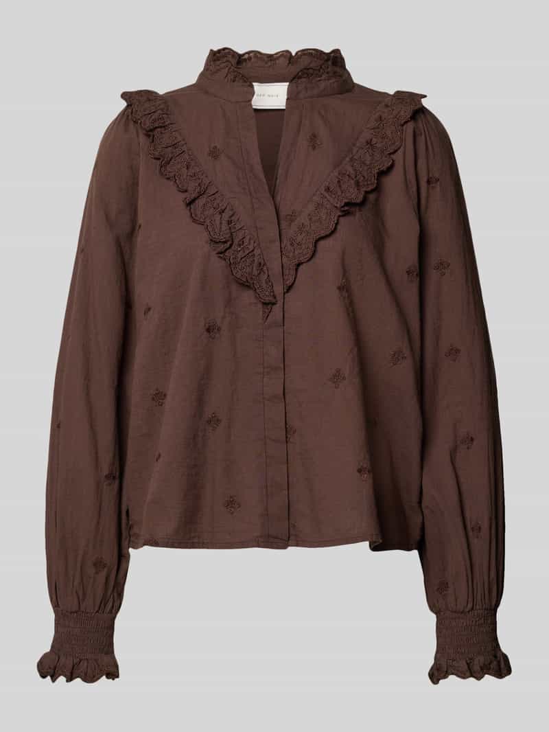 NEO NOIR Regular fit blouse met ruches model 'Degas'
