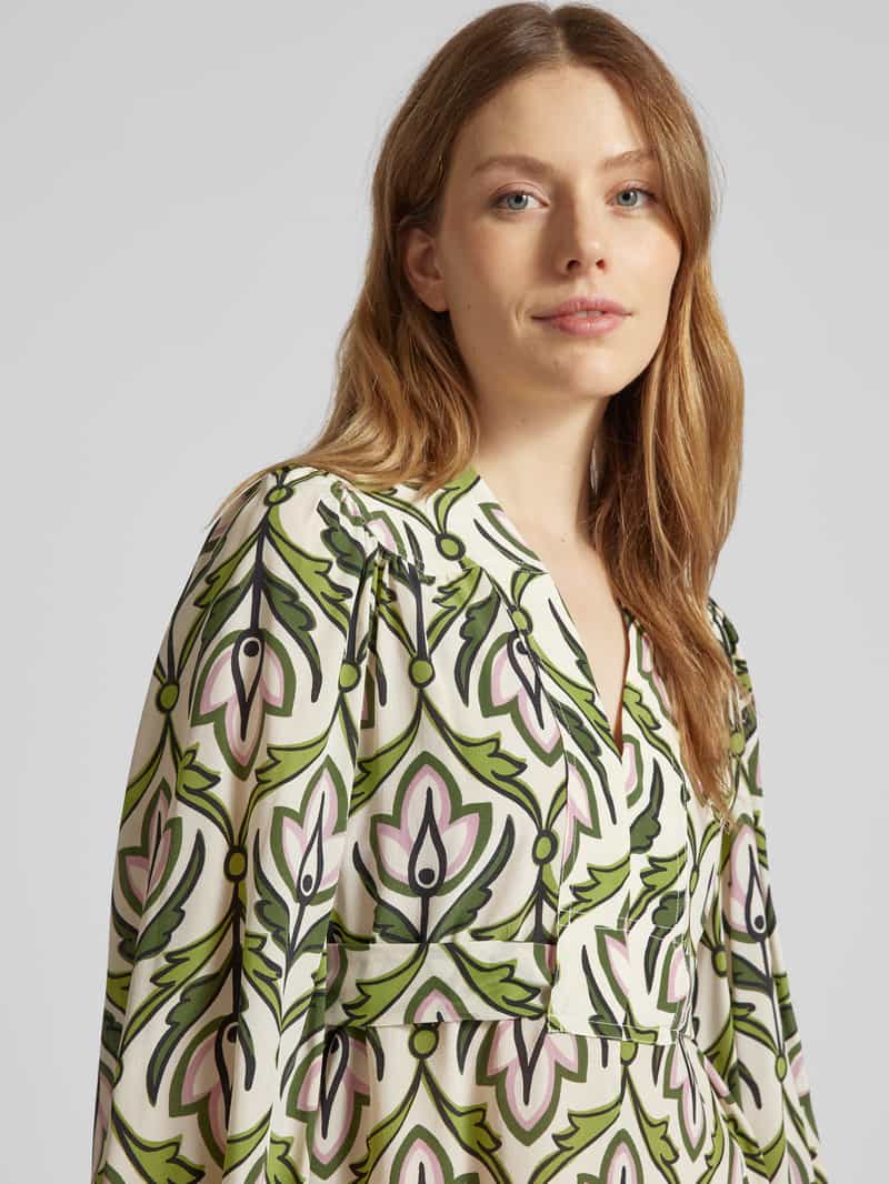 Weekend Max Mara Knielange zijden jurk met V-hals model 'BADEN'