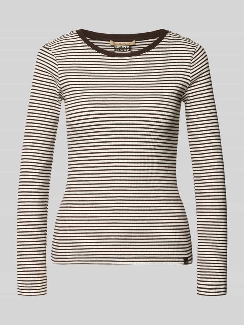Smith and Soul Shirt met lange mouwen in riblook met ronde hals