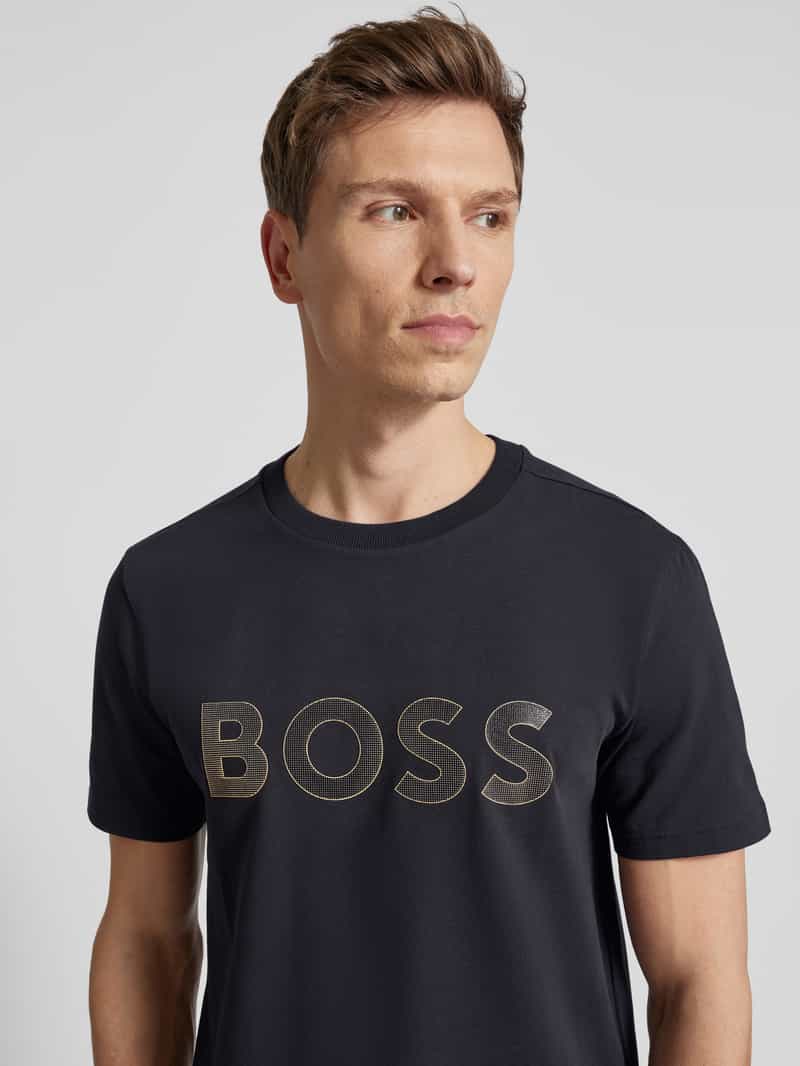 BOSS Green T-shirt met labelprint