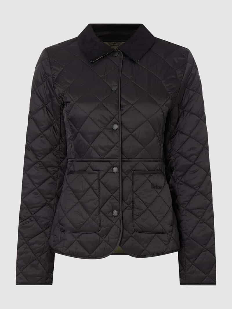 Barbour Gewatteerd jack met kraag van corduroy, model 'Deveron'