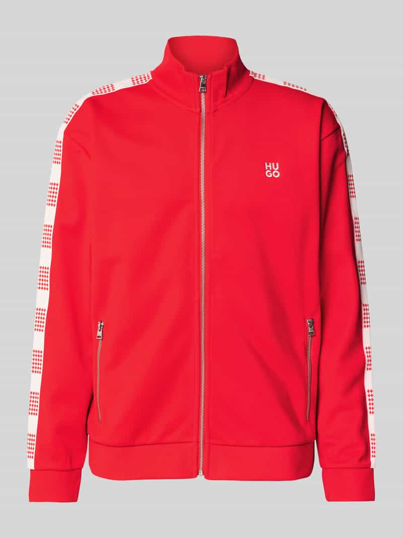 HUGO Sweatjack met labelstitching model 'Dusino'
