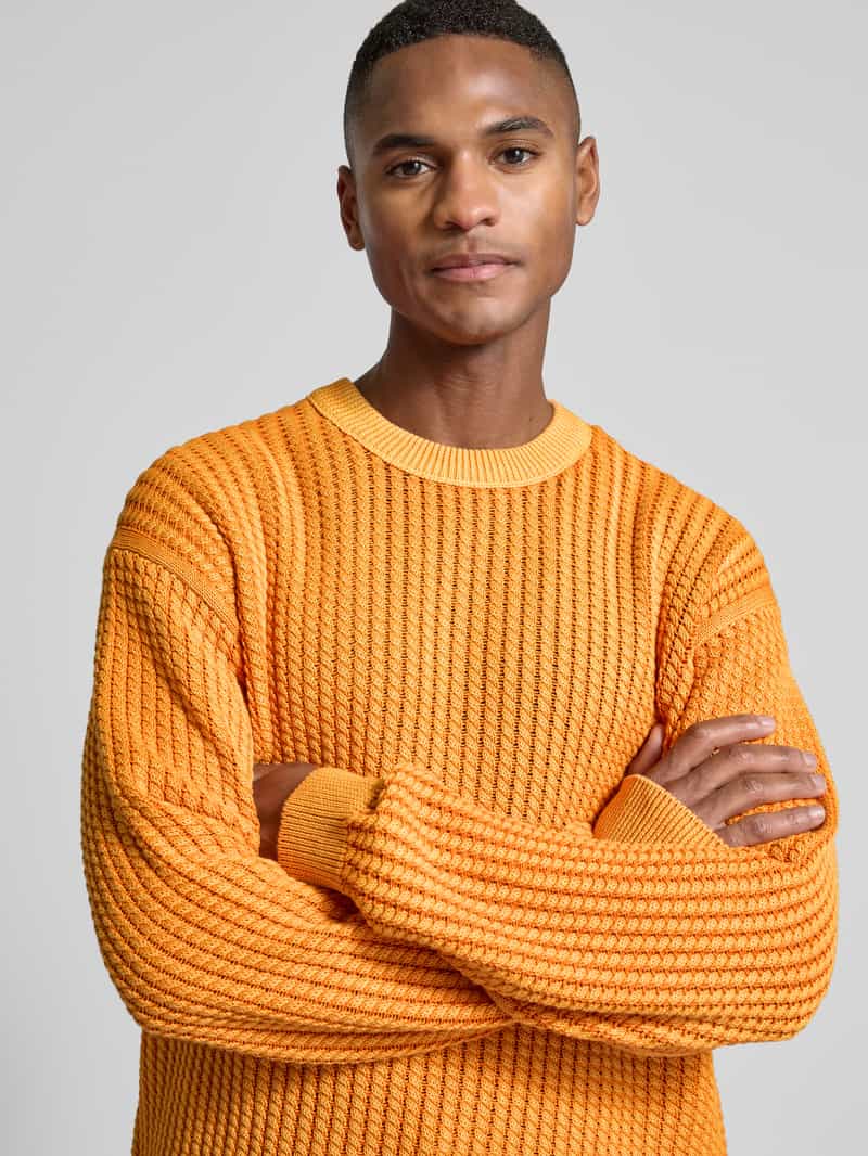 Boss Orange Gebreide pullover met ribboorden model 'Agolan'