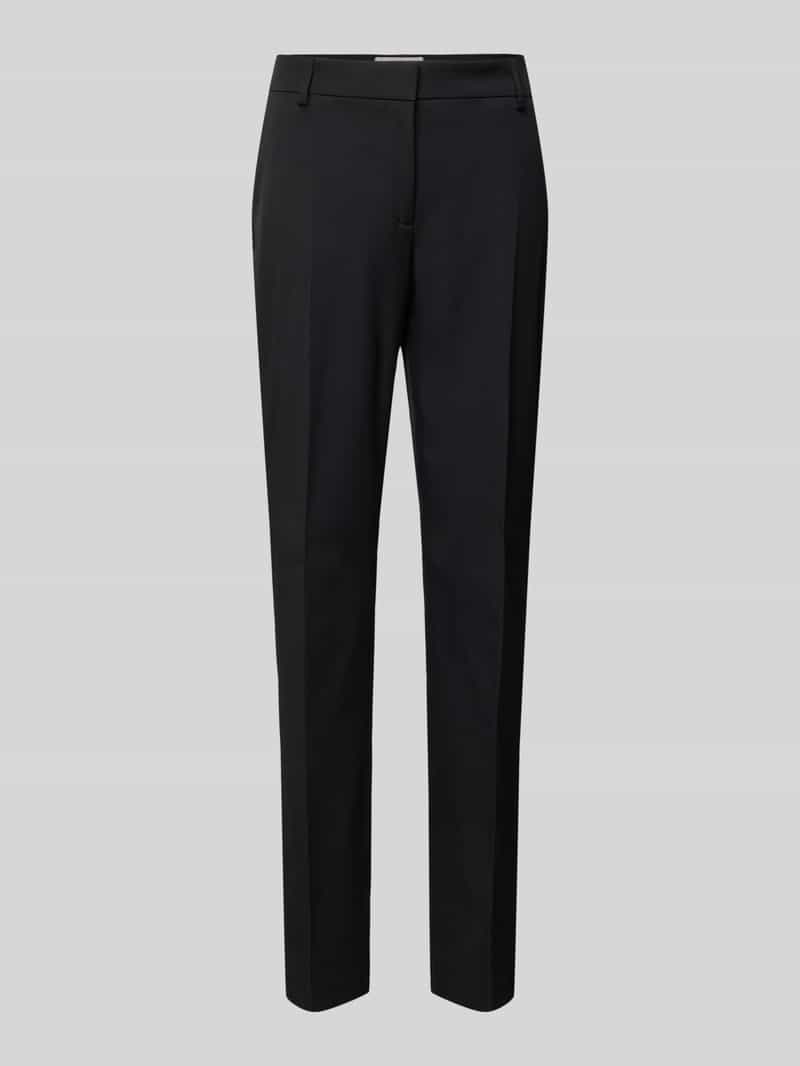 Christian Berg Woman Selection Slim fit stoffen broek met persplooien