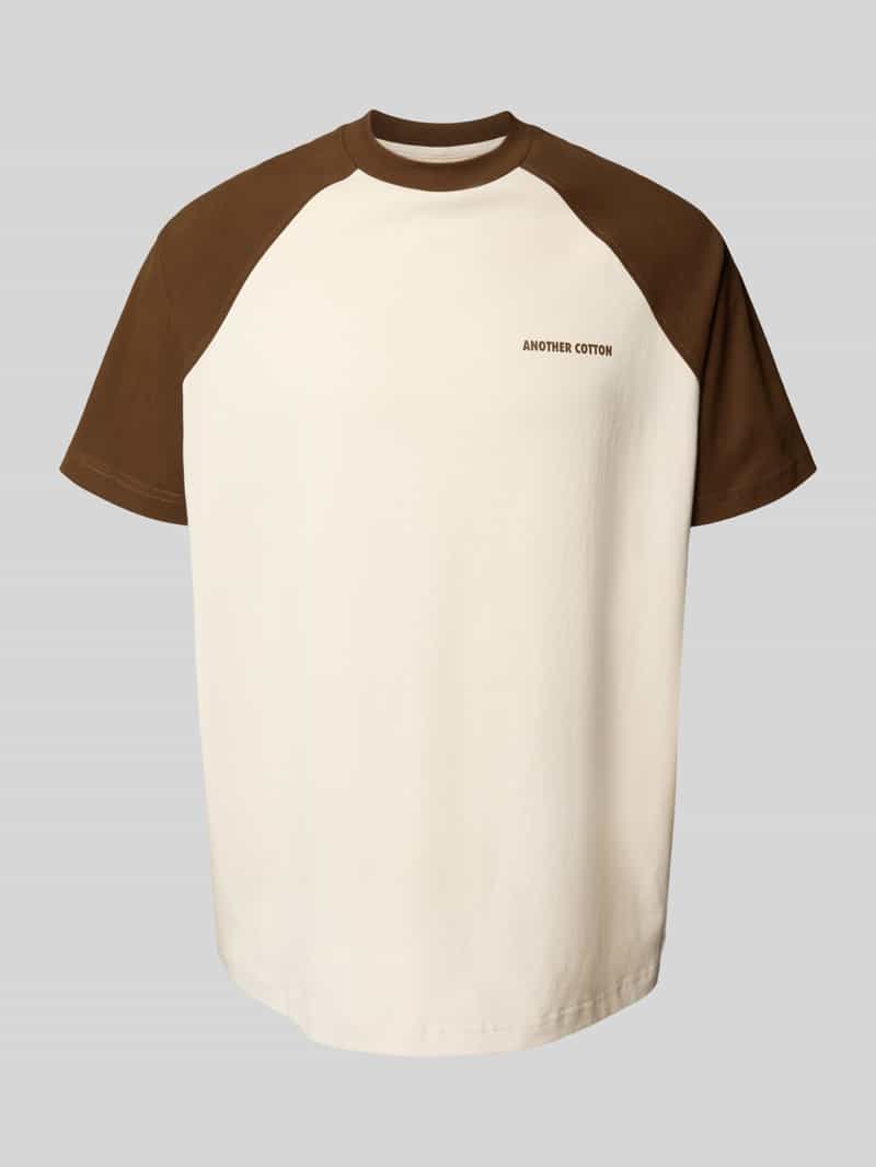 ANOTHER COTTON LAB Oversized T-shirt met raglanmouwen model 'Coffee Date'