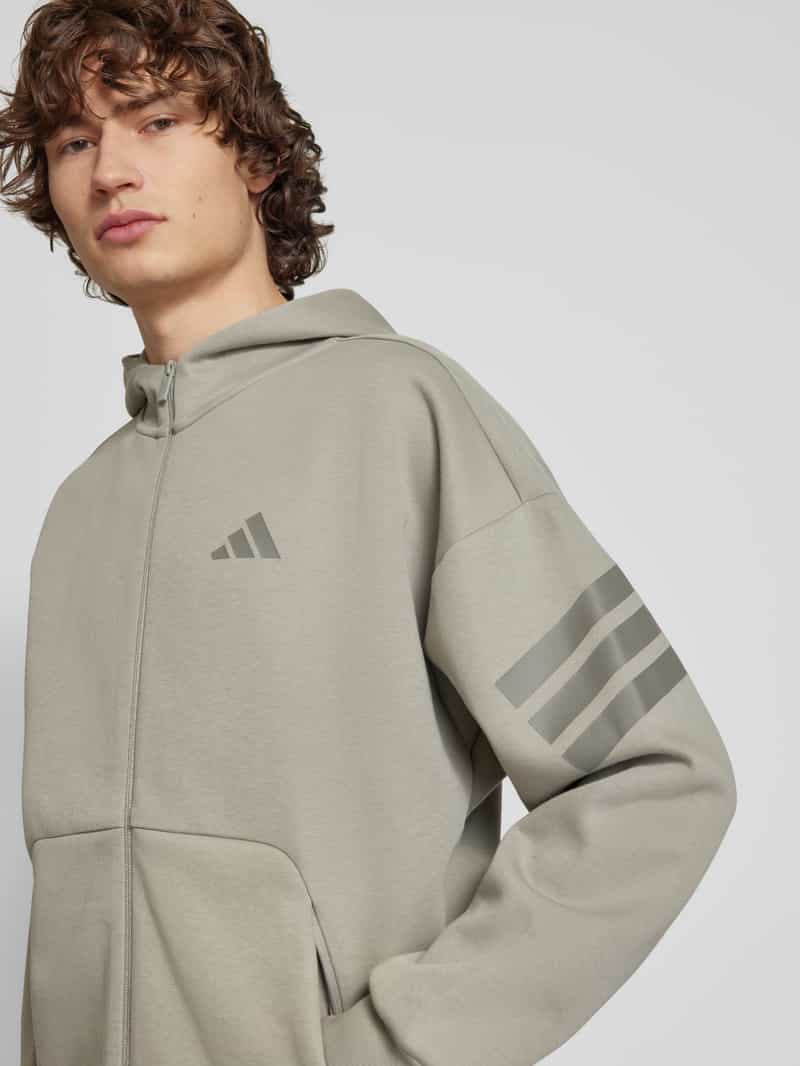 adidas Sportswear Oversized sweatjack met labelprint