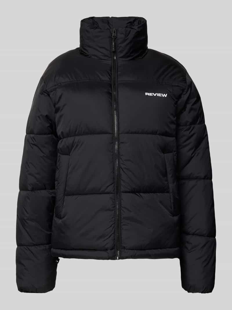 Review Gewatteerd jack met labelstitching