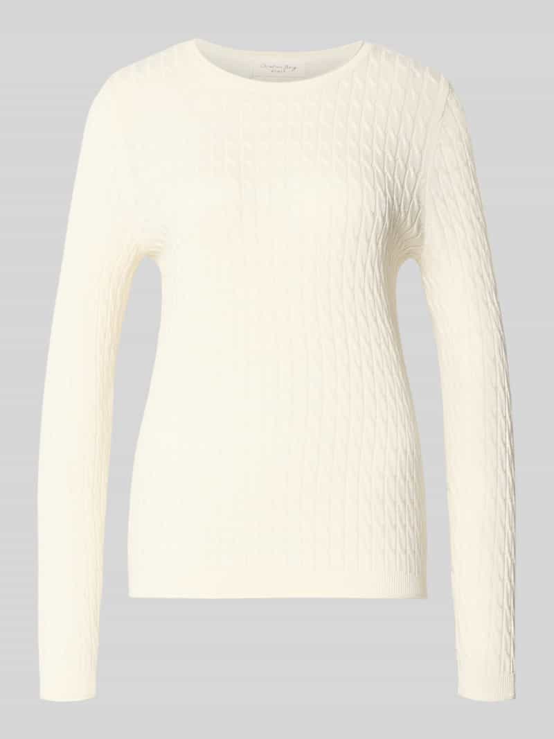 Christian Berg Woman Slim gebreide pullover met kabelpatroon