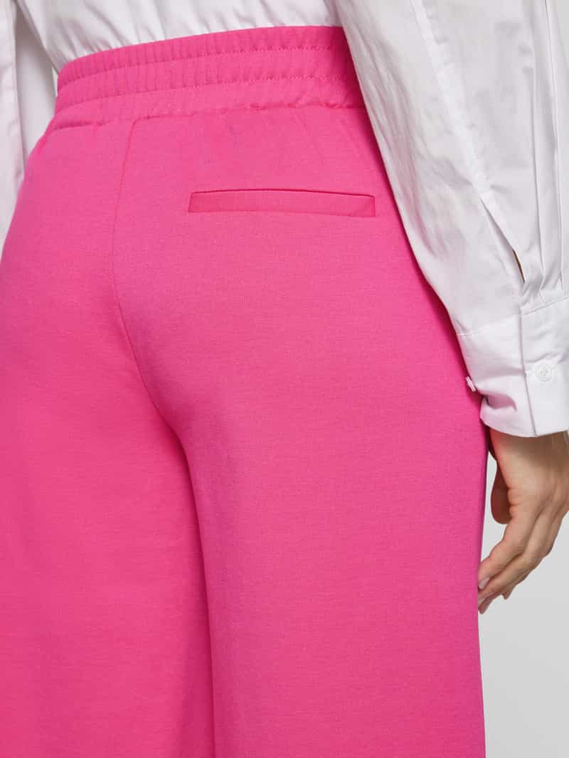 Ichi Wide leg stoffen broek met elastische band model 'KATE'