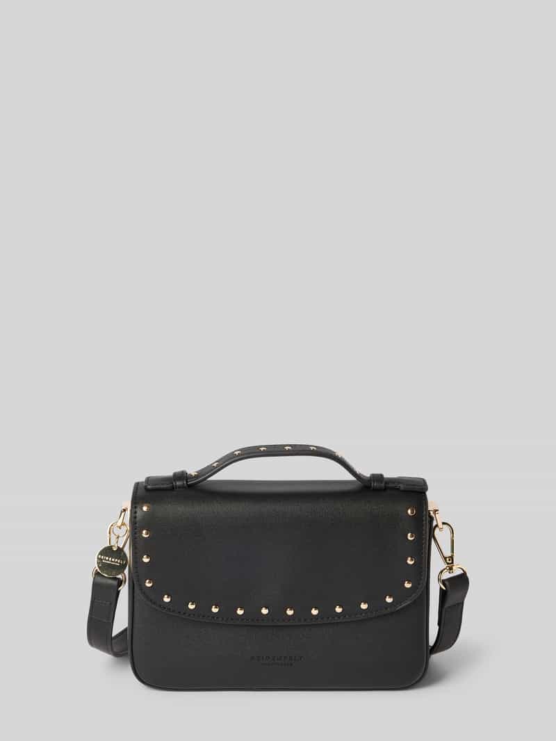 Seidenfelt Handtas met hengsel en studs model 'SENJA'