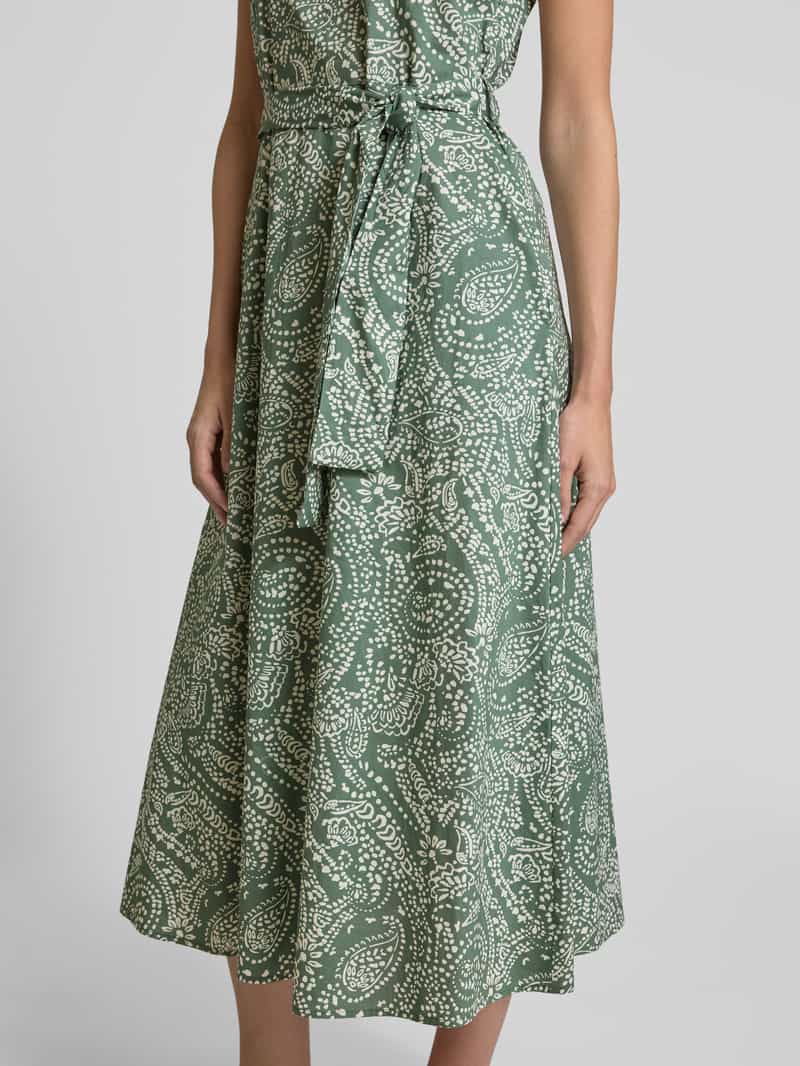 Christian Berg Woman Selection Midi-jurk met strikceintuur
