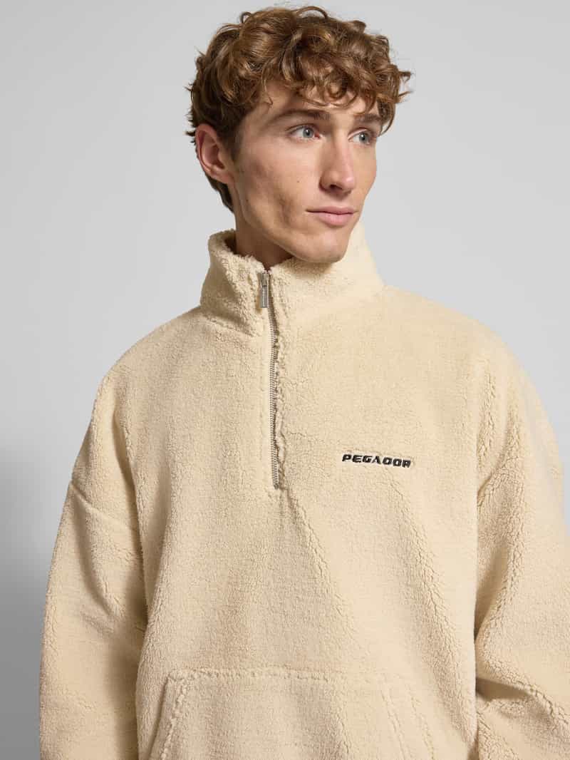 Pegador Fleecepullover met schipperskraag model 'Puka'