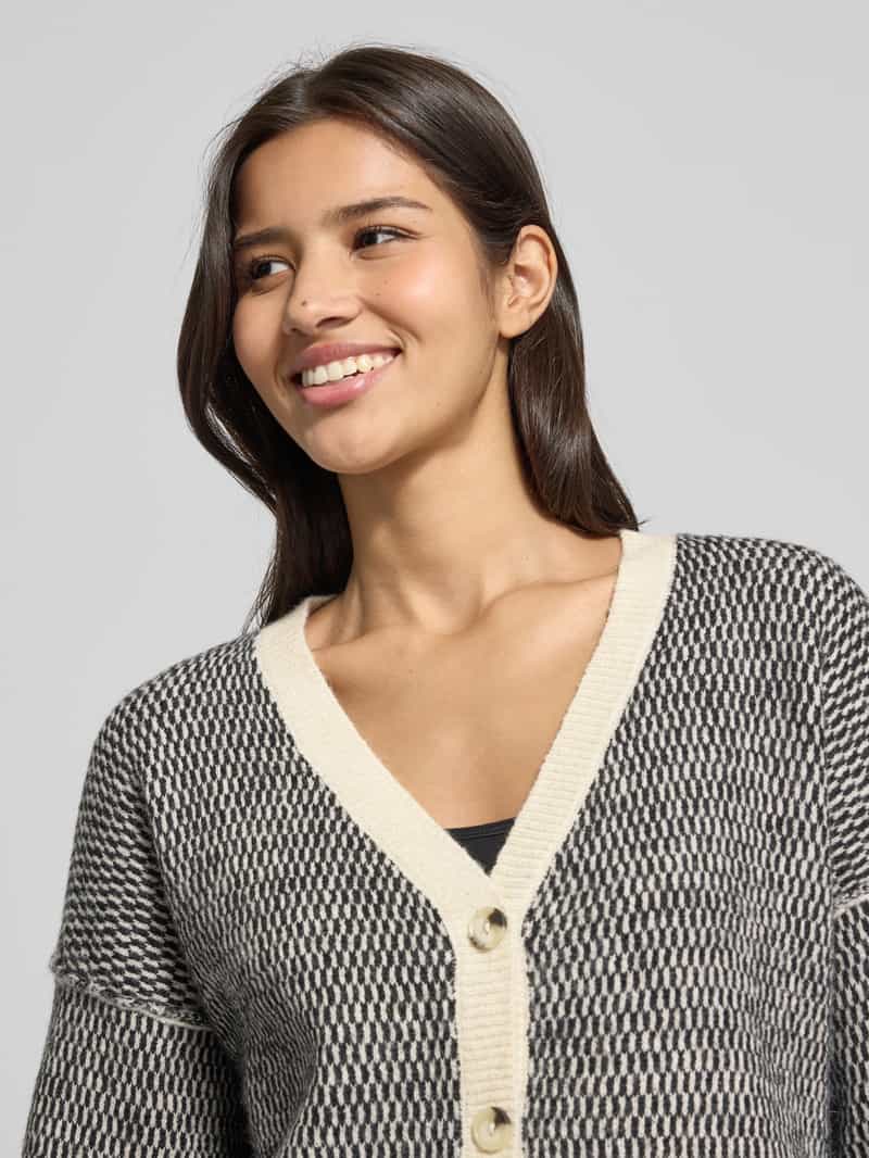 Vero Moda Regular fit gebreid jack met enkele knoopsluiting model 'FELIZE'