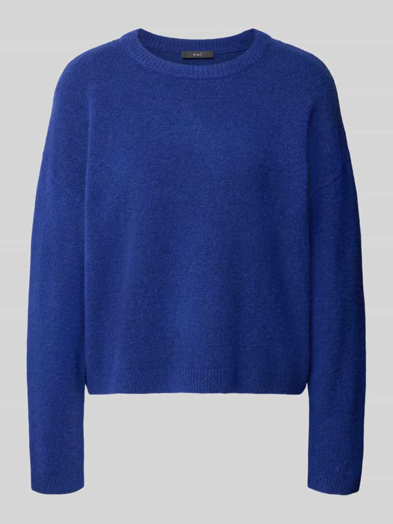 relaxed fit gebreide pullover met wol,