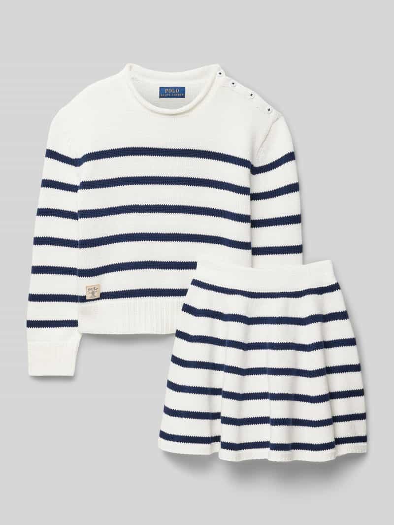 RALPH LAUREN TEENS Gebreide pullover met labelpatch