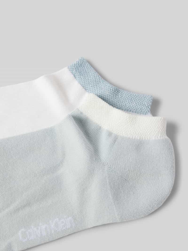 Calvin Klein Jeans Sneakersokken met labelprint in een set van 2 paar