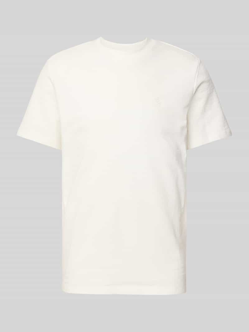 Blend T-shirt met geribde ronde hals