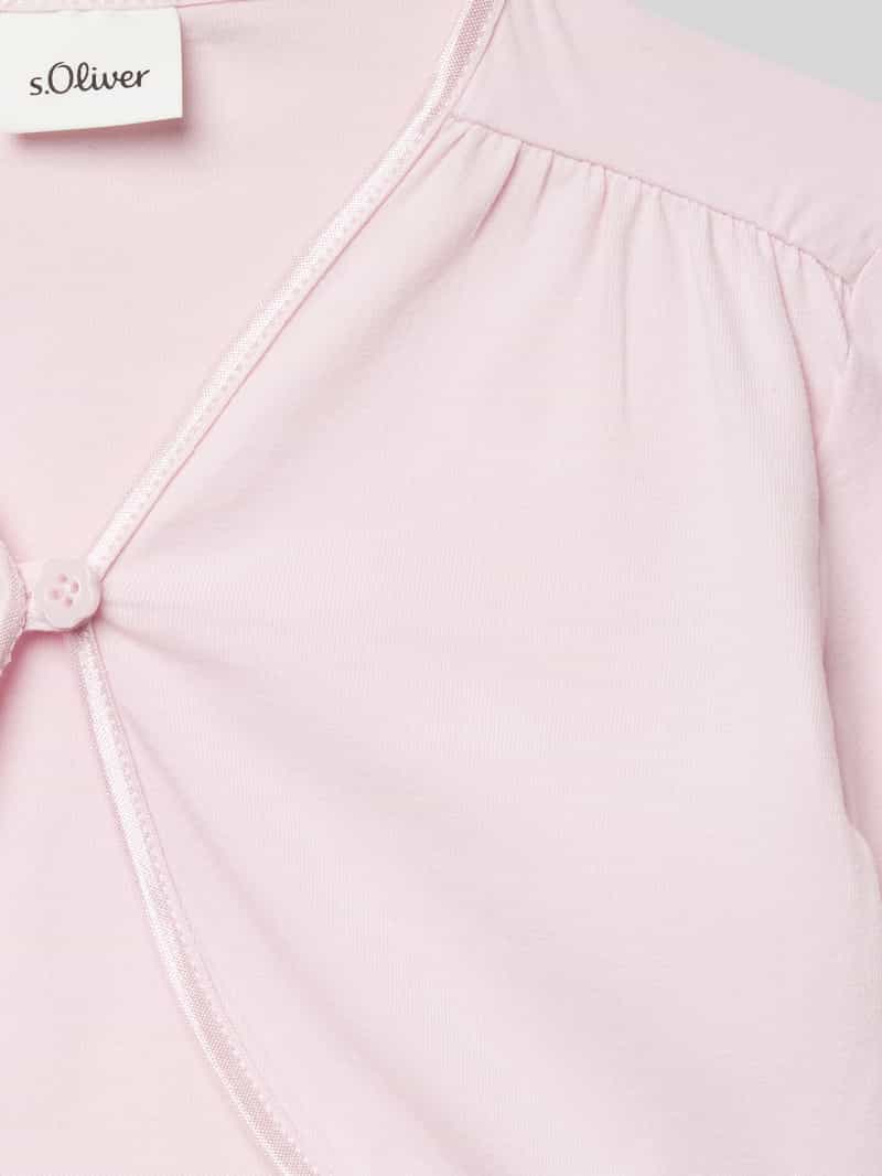 s.Oliver RED LABEL Regular fit bolero van jersey met bloemenknopen
