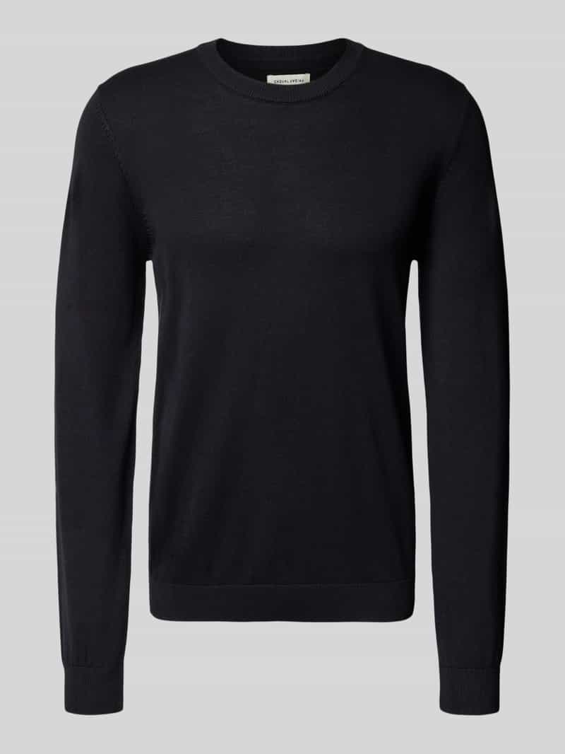 casual friday Gebreide pullover met ronde hals model 'OSVALD'