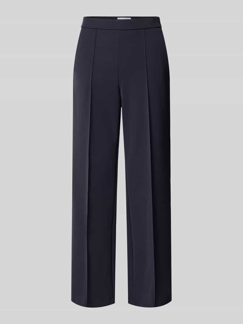 Recht broek met gefixeerde persplooien model 'RENEE'