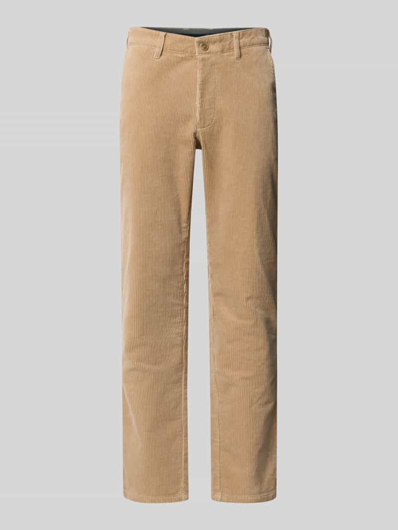 Christian Berg Men Straight fit corduroy broek met Franse steekzakken