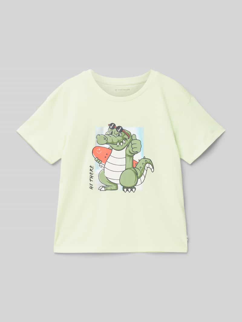 Tom Tailor Oversized T-shirt van puur katoen met motiefprint