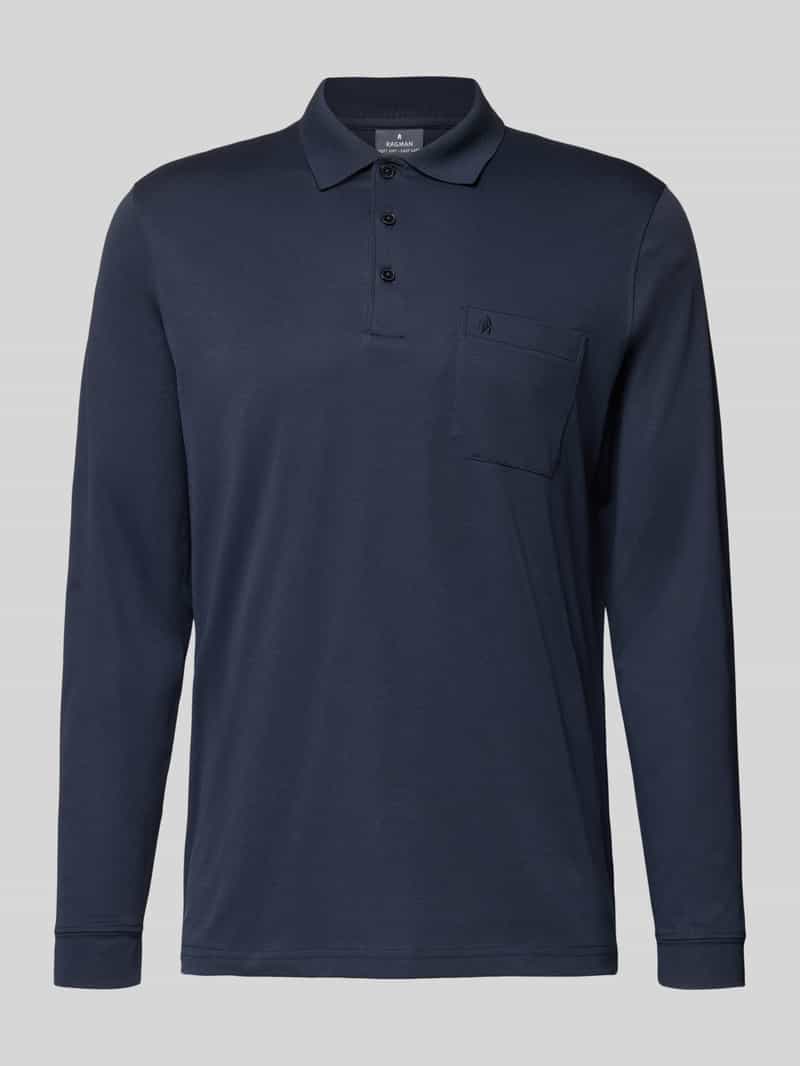 RAGMAN Regular fit poloshirt met borstzak