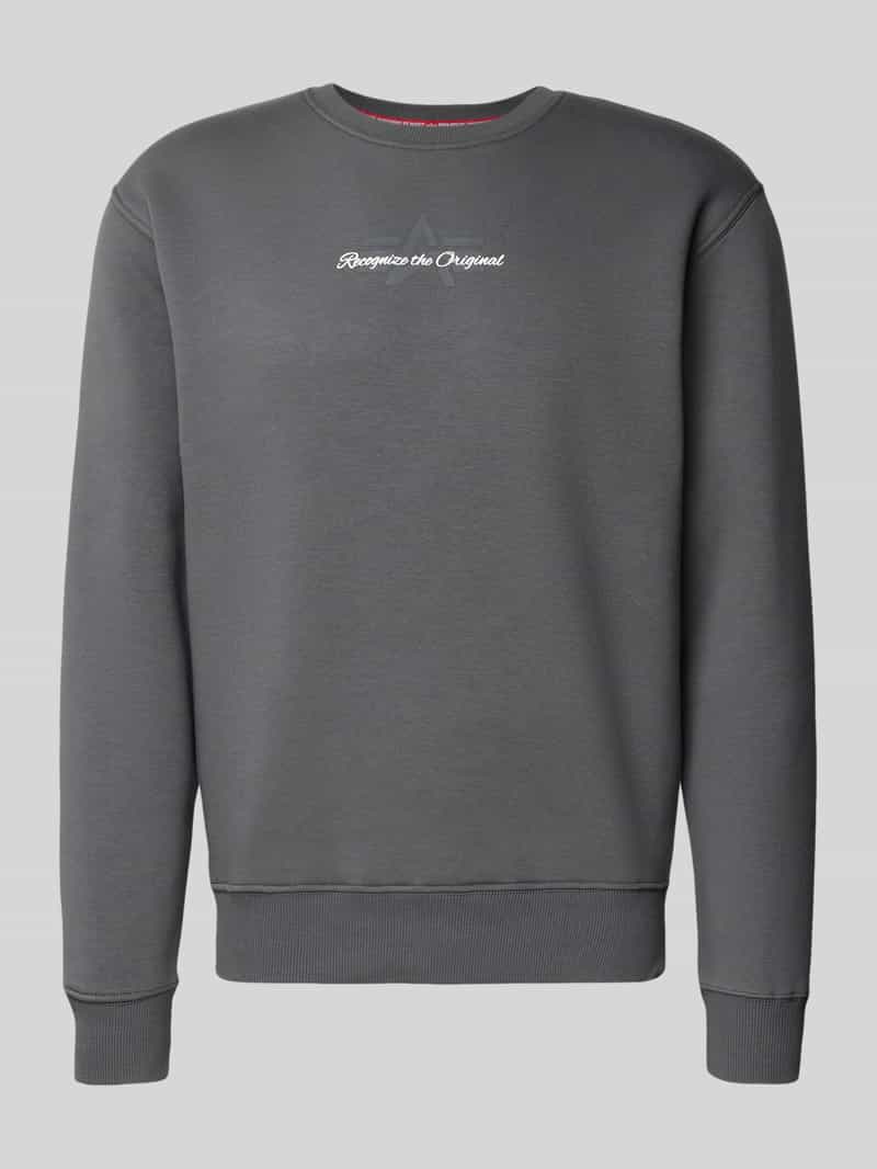 alpha industries Sweatshirt met logo en ronde hals