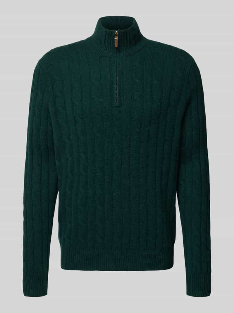 Polo Ralph Lauren Gebreide pullover van kasjmier met opstaande kraag en ritssluiting