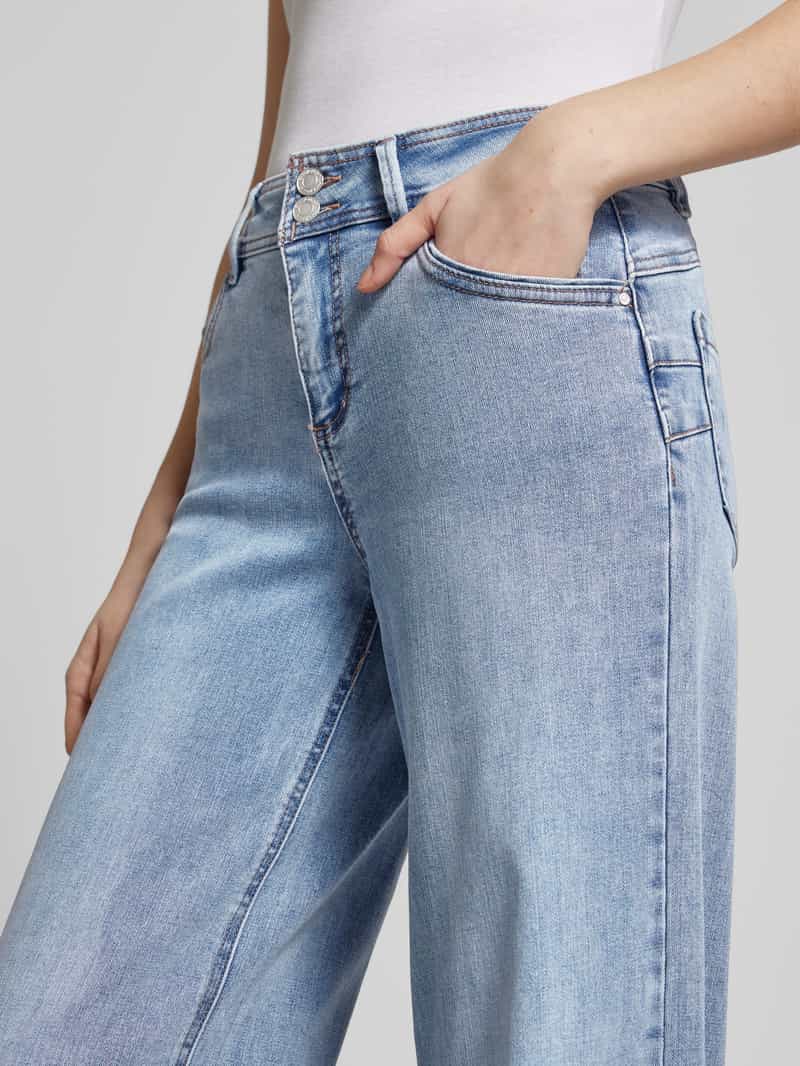 FREE QUENT Wide leg jeans met riemlussen model 'Lopez'