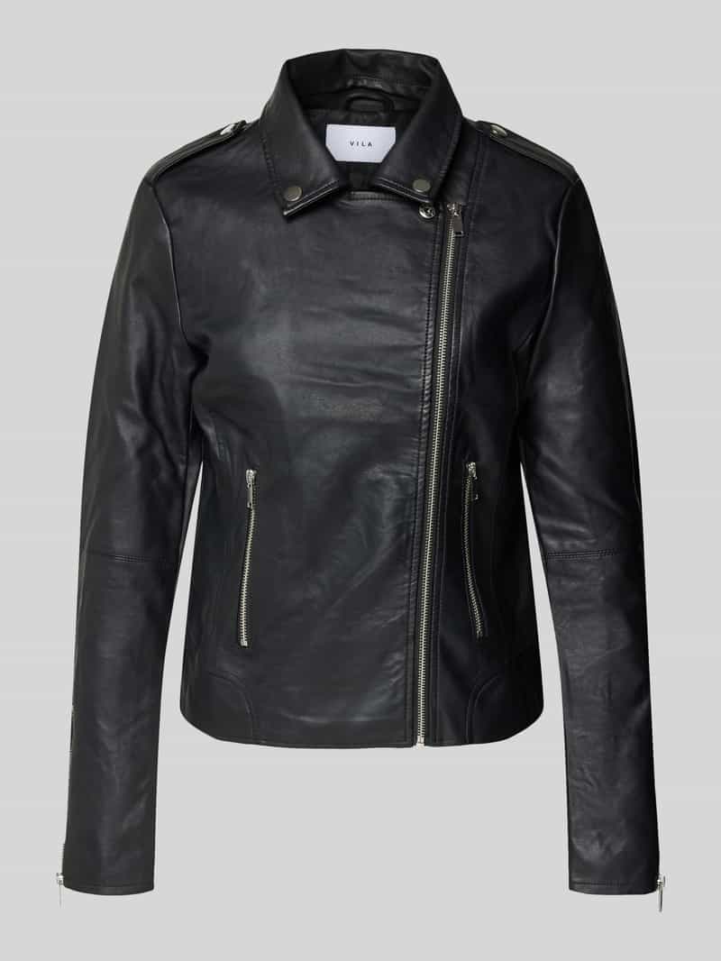 Bikerjack in leerlook, model 'Cara'