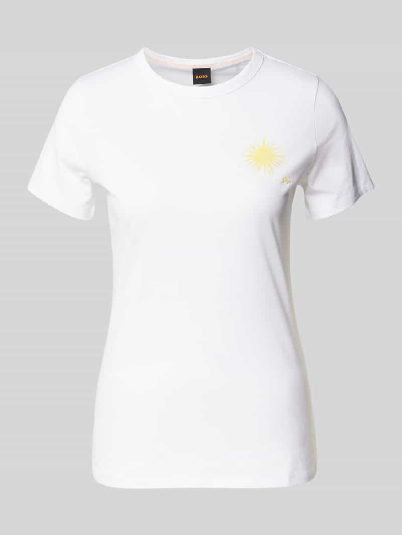 Boss Orange T-shirt met labelprint model 'Elogo'