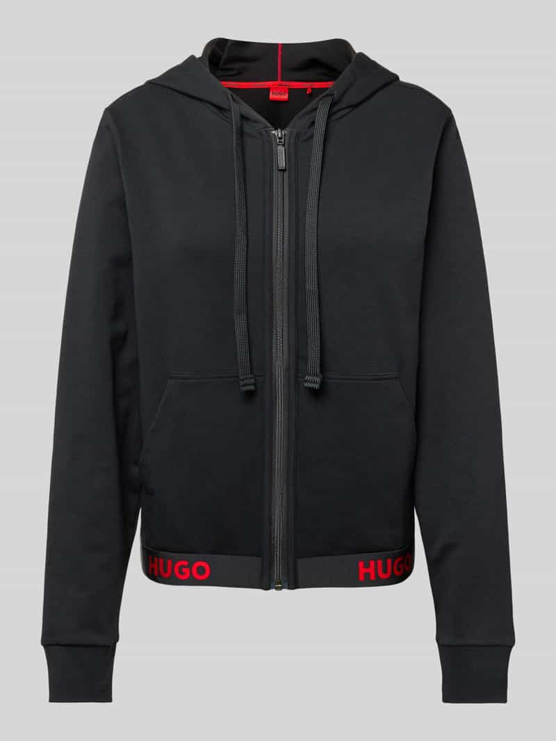 HUGO Sweatjack met labelprint model 'SPORTY'
