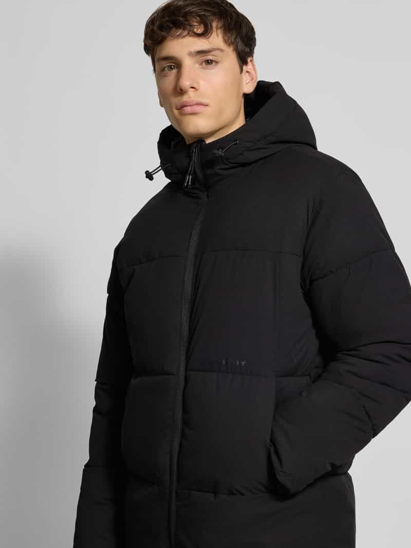 jack & jones Regular fit gewatteerde lange jas met capuchon model 'Jorvester'