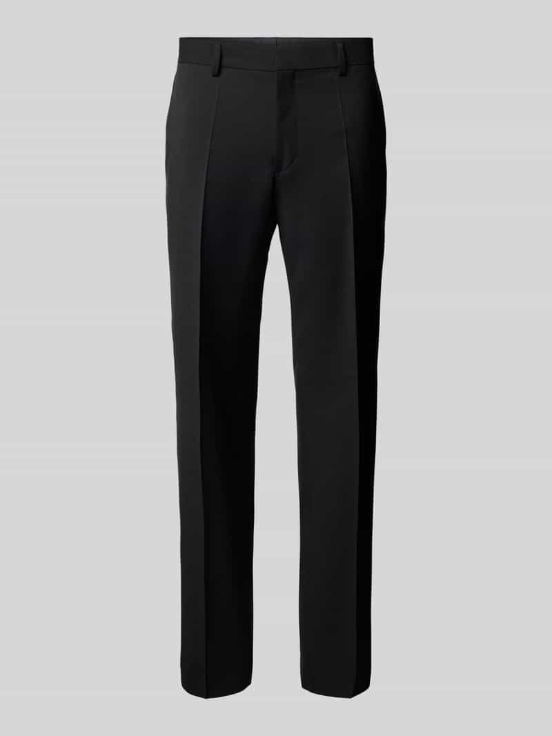 Boss Regular fit pantalon met persplooien, model 'Lenon'