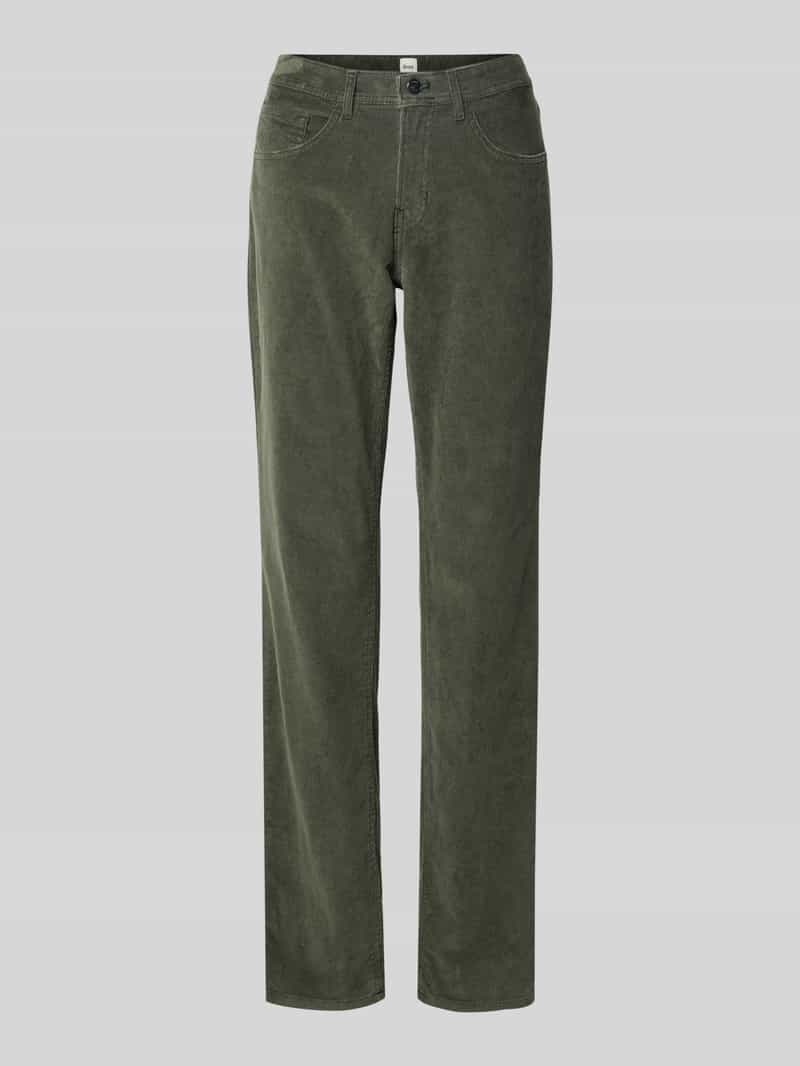 BRAX Slim fit corduroy broek in 5-pocketmodel model 'Carola'