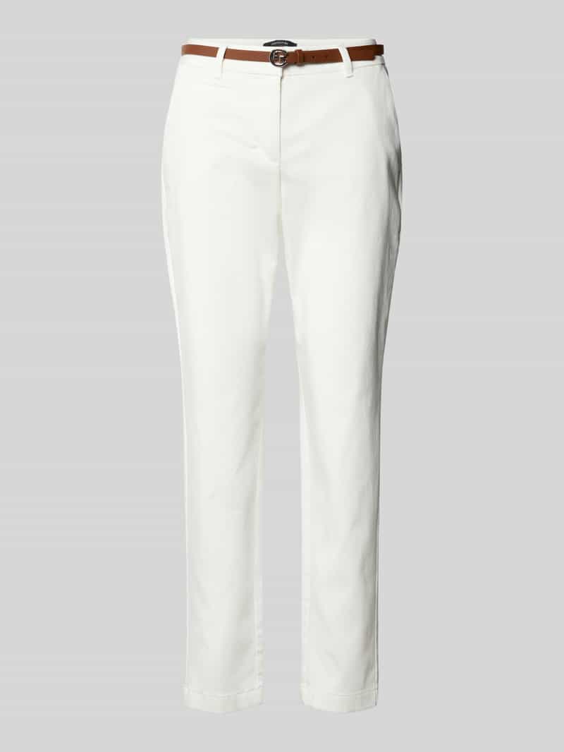 comma Slim fit broek met riem