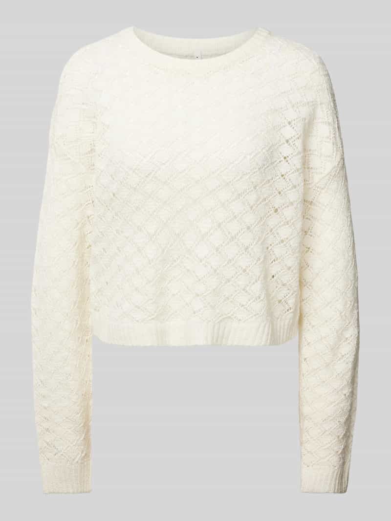 Only Regular fit gebreide pullover met broderie anglaise model 'MIAMI'