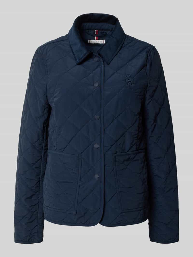 Tommy Hilfiger Slim fit gewatteerd jack van katoenmix