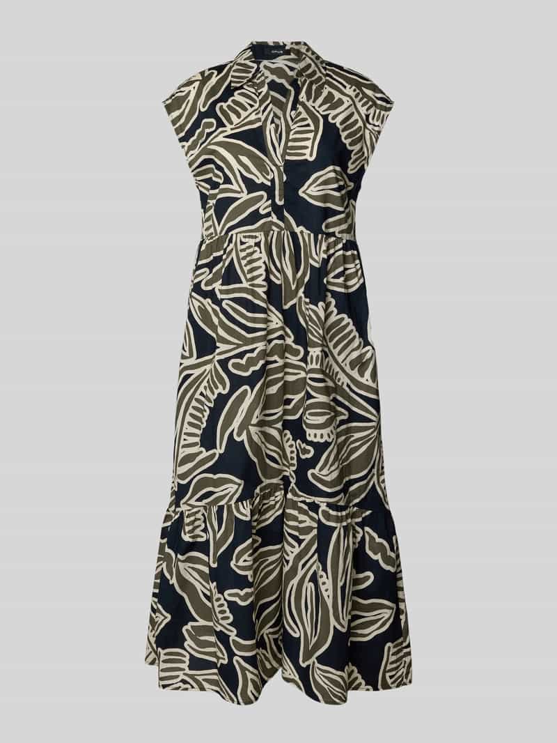 Opus Midi-jurk met V-hals model 'Werisa'