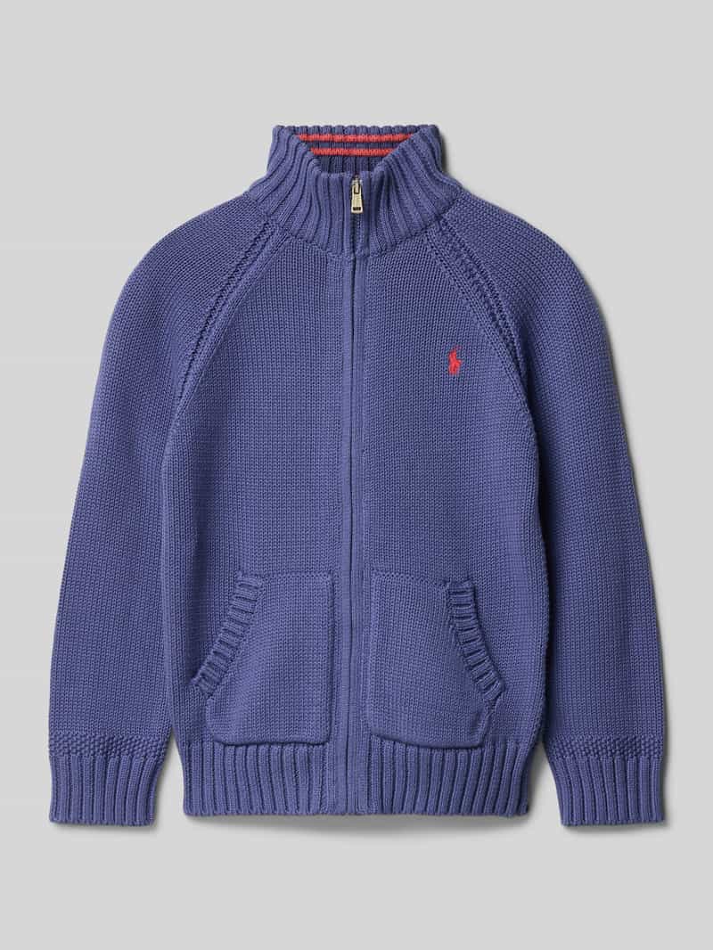 Polo Ralph Lauren Kids Gebreid jack met labelstitching en steekzakken