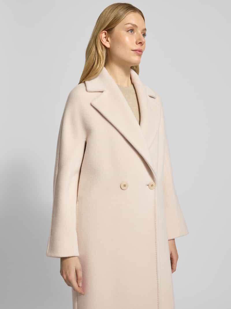 Max Mara Studio Regular fit lange wollen jas van alpacamix model 'TOKIO'